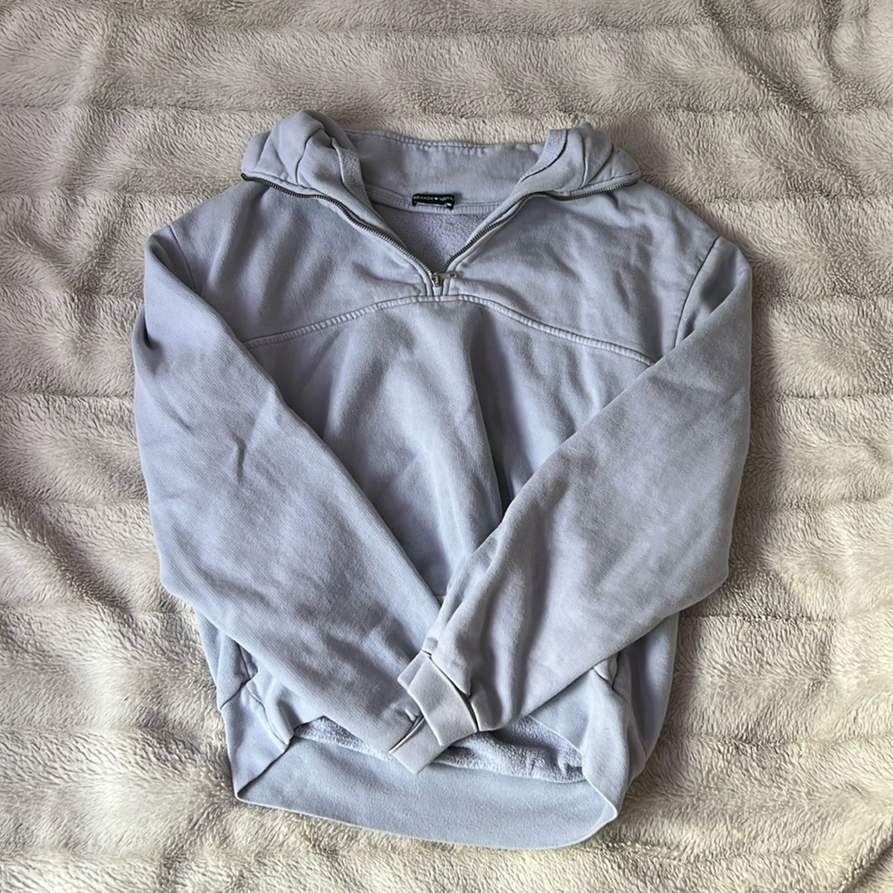 brandy melville half zip sweater
